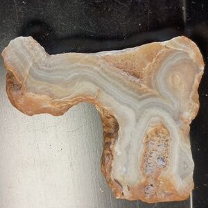 Unique Gorgeous Banded Agate Rock Crystal  2 Piece